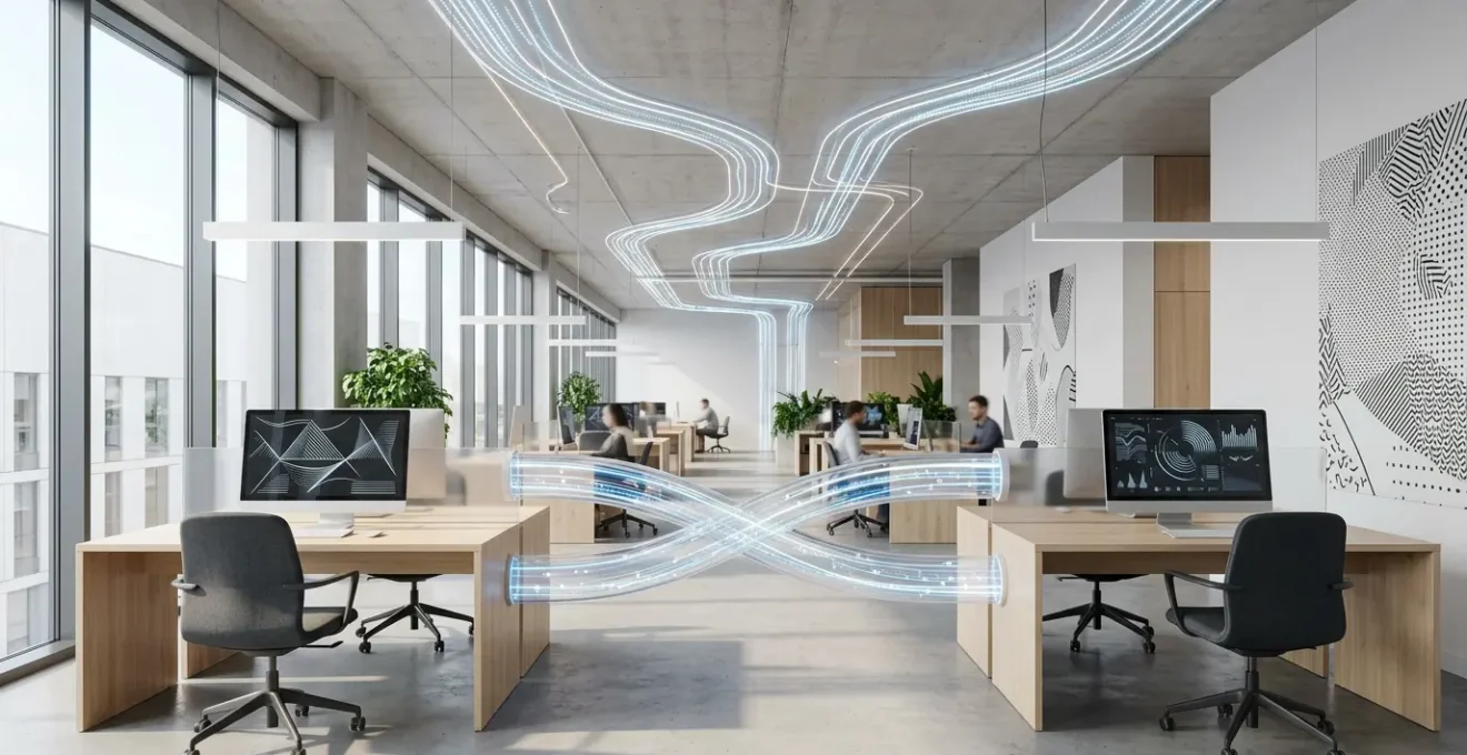 Intégration harmonieuse entre système ERP et site web moderne dans un environnement professionnel