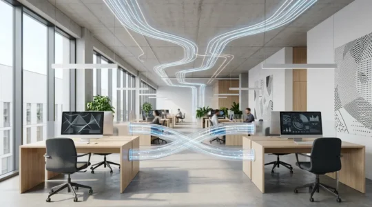 Intégration harmonieuse entre système ERP et site web moderne dans un environnement professionnel