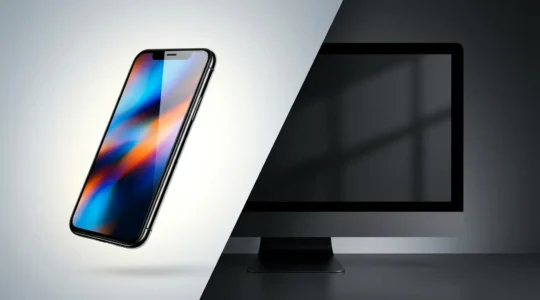 Comparaison visuelle de l'expérience mobile versus desktop pour illustrer l'importance du mobile-first indexing