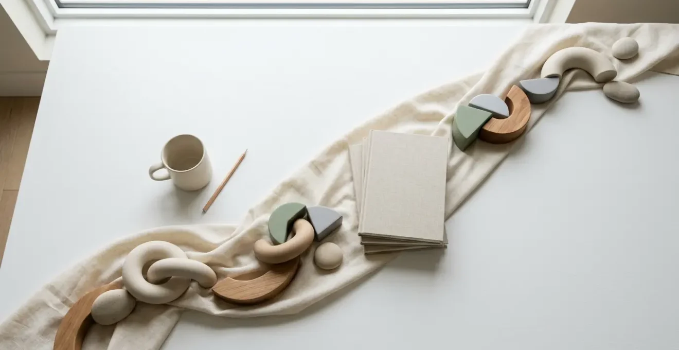 Vue d'ensemble d'une expérience d'achat fluide et sans interruption avec éléments minimalistes suggérant le flow digital