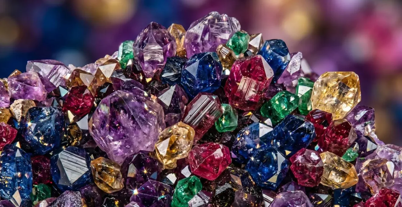 Vue macro de cristaux de données colorés représentant métaphoriquement les préférences clients