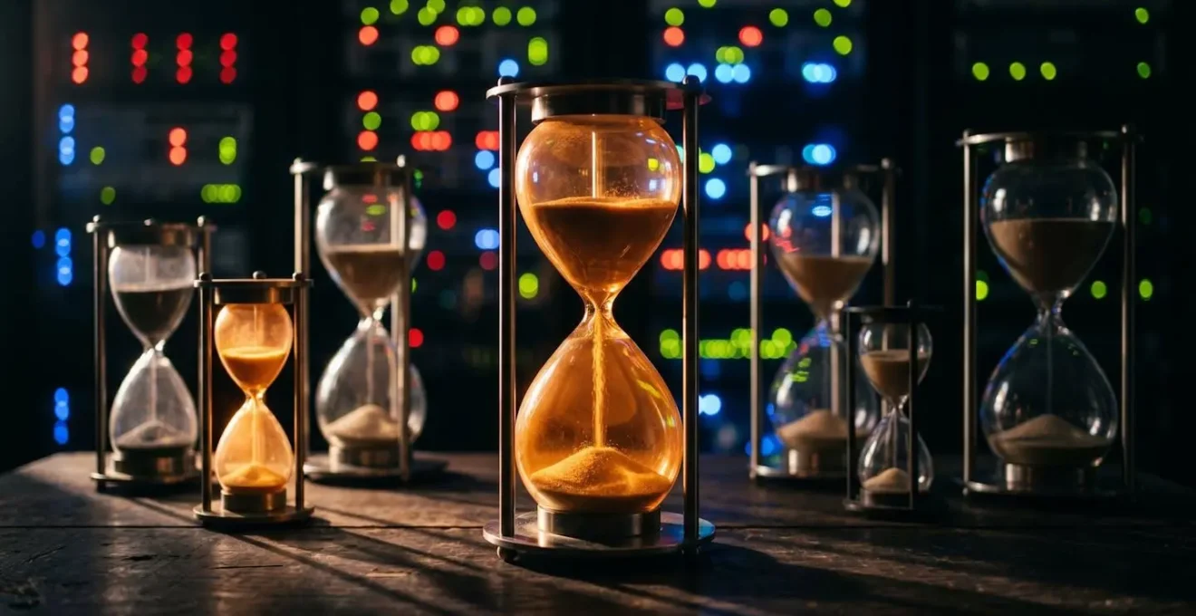 Écran d'analyse de performances de base de données avec graphiques de temps de réponse