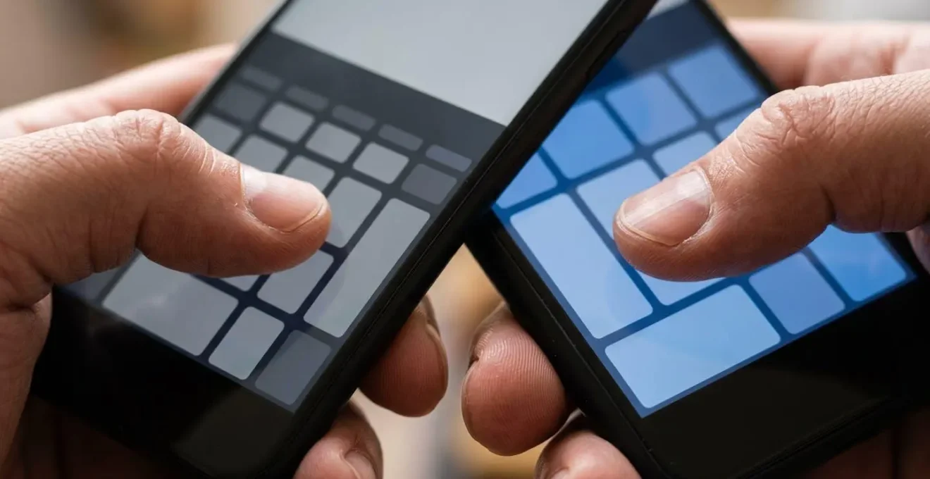 Comparaison visuelle entre clavier standard et clavier numérique sur smartphone pour la saisie de données