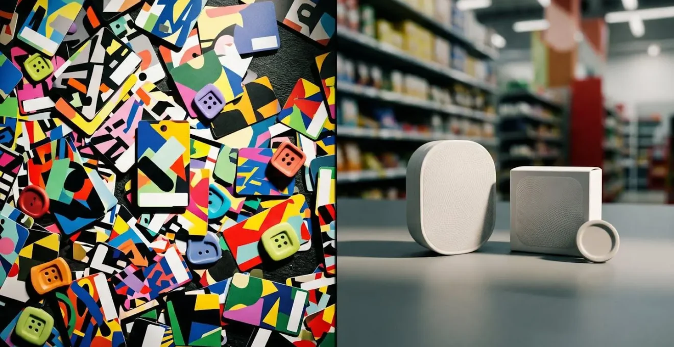 Composition visuelle montrant la différence entre une interface surchargée et une interface épurée
