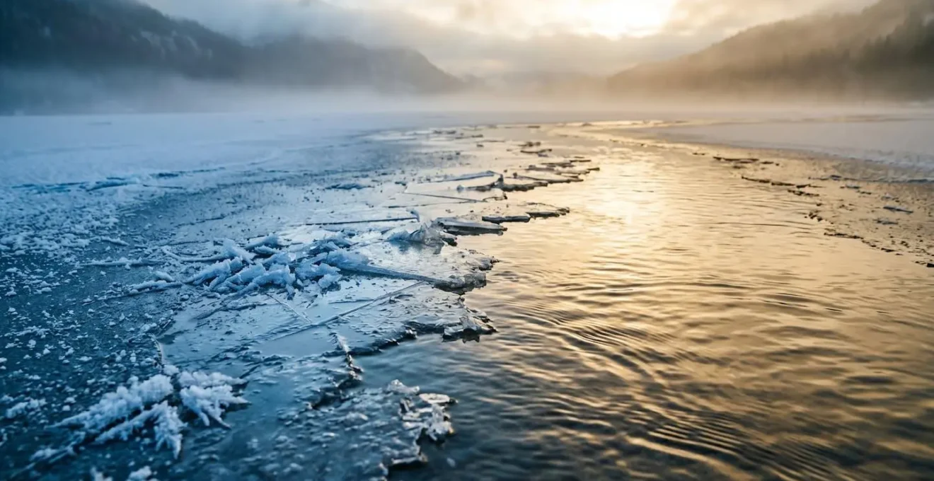 Métaphore visuelle du réchauffement progressif d'une base de prospects froids, montrant de la glace se transformant en eau.